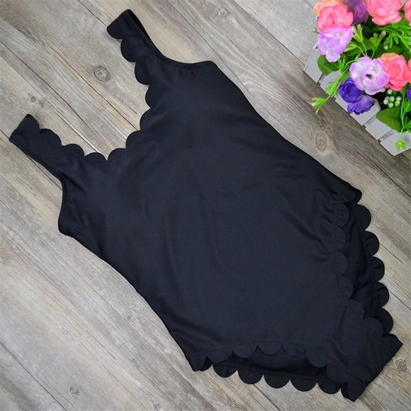 Black swimming suite one piece sw266 - Picture 2 of 4